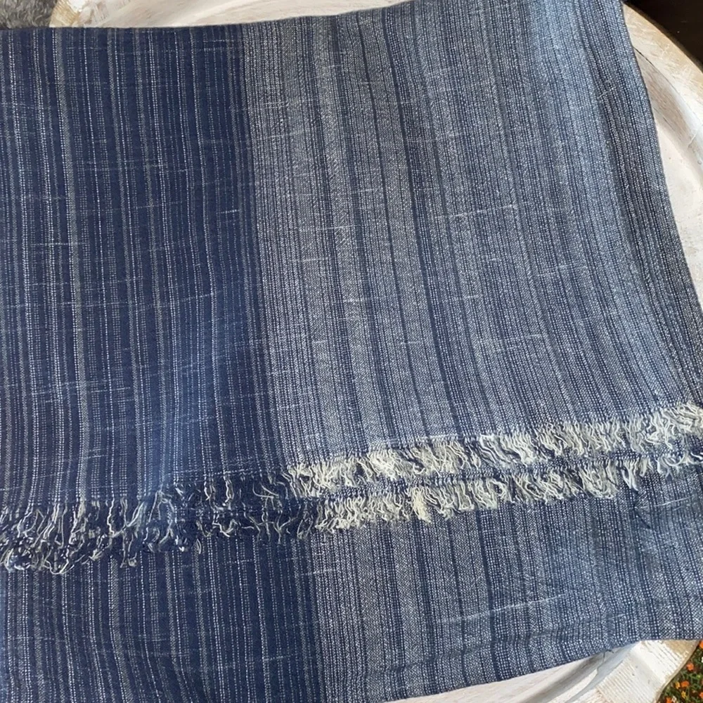 Threshold blue line striped  Cotton Table Runner 108